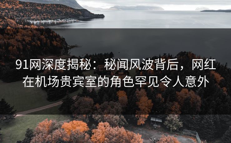 91网深度揭秘:秘闻风波背后,网红在机场贵宾室的角色罕见令人意外 91网深度揭秘:秘闻风波背后,网红在机场贵宾室的角色罕见令人意外