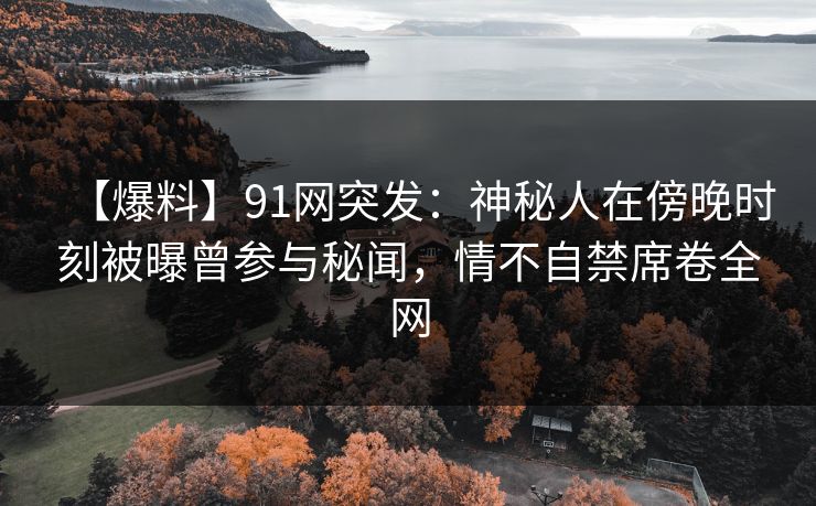 【爆料】91网突发：神秘人在傍晚时刻被曝曾参与秘闻，情不自禁席卷全网
